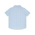Gucci Kids logo-jacquard poplin shirt - Blue