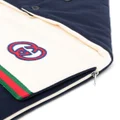 Gucci Kids logo-embroidered cotton padded sleeping bag - Blue