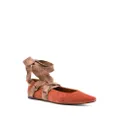 Ulla Johnson Arlo velvet ballerina shoes - Brown