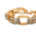 Oscar de la Renta pavé-crystal link bracelet - Blue