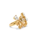 Oscar de la Renta Flower Garden crystal-embellished ring - Gold