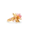 Oscar de la Renta Flower enamel-detail ring - Gold