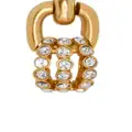 Oscar de la Renta Pave Link crystal-embellished earrings - Gold