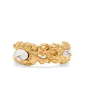 Oscar de la Renta Coral crystal-embellished ring - Gold