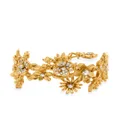 Oscar de la Renta Flower Garden crystal-embellished bracelet - Gold