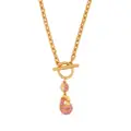Oscar de la Renta crystal-pendant love-knot necklace - Gold
