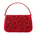 Ferragamo beaded satin shoulder bag - Red