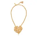 Oscar de la Renta Coral Heart pendant necklace - Gold