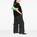Givenchy logo-lettering zipped shoulder bag - Green