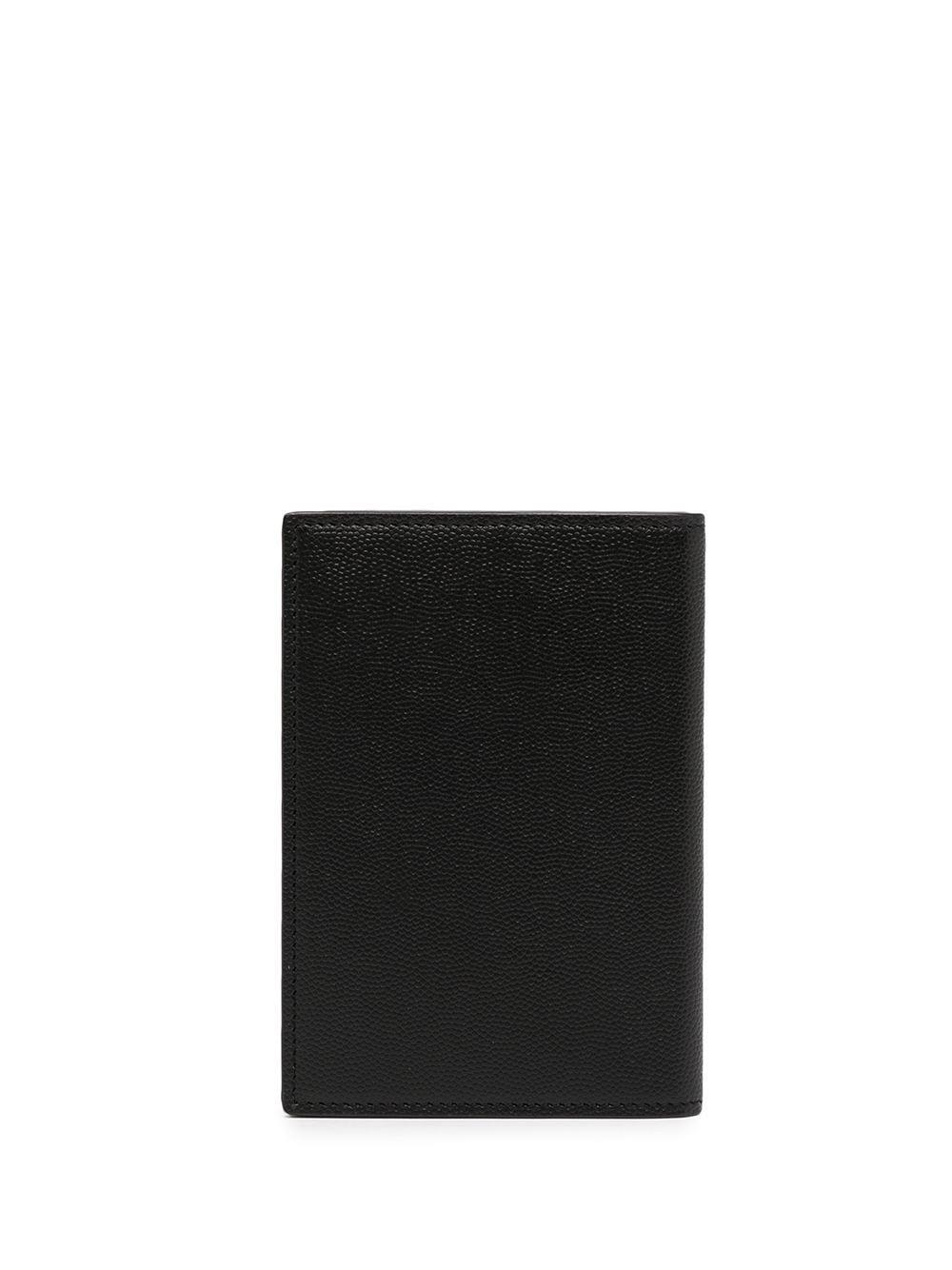 Saint Laurent Monogram bi-fold passport case - Black