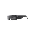 Rick Owens rectangle frame sunglasses - Black