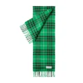 Burberry check-print cashmere scarf - Green