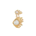 Oscar de la Renta Cactus crystal-embellished earrings - Gold