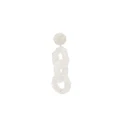 Oscar de la Renta beaded chain clip-on earrings - White