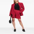 Karl Lagerfeld patterned-jacquard satin blazer - Red
