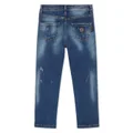 Philipp Plein logo-appliqué straight-leg jeans - Blue