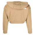 The North Face logo-print cropped hoodie - Neutrals