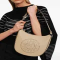 Karl Lagerfeld K/Circle Moon perforated-logo shoulder bag - Neutrals