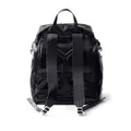 Prada logo-plaque leather backpack - Black