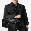 Versace multi-pockets leather briefcase - Black