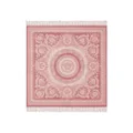 Versace Crete de Fleur-pattern fringed blanket - Pink