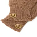 Versace Medusa-plaque ribbed-knit gloves - Brown