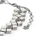 Versace Medusa-charm cube beads necklace - Silver