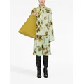 Jil Sander floral-print tied-neckline blouse - Green