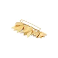 Jil Sander leaf bar-pin brooch - Gold