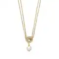 Ferragamo Gancini pearl pendant necklace - Gold