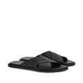Ferragamo crossover-strap leather sandals - Black