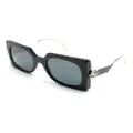 ETRO Pegaso-motif oversize-frame sunglasses - Black