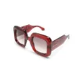 ETRO translucent oversize-frame sunglasses - Red