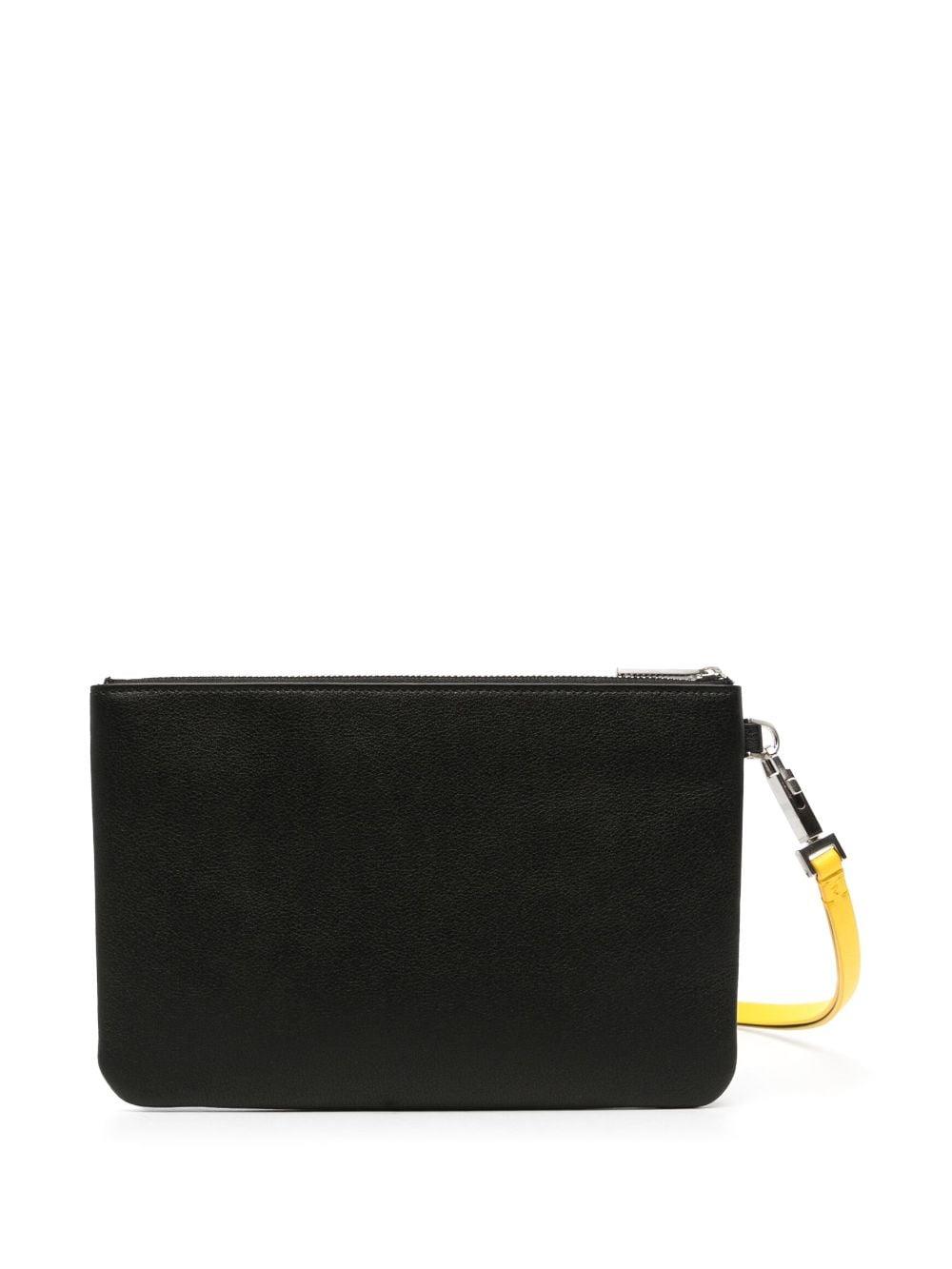 Ferragamo Double Wallet leather pouch - Black