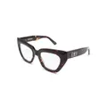 Balenciaga Eyewear butterfly-frame glasses - Brown