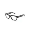 Balenciaga Eyewear logo-lettering rectangle-frame glasses - Black