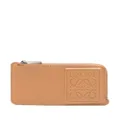 LOEWE Anagram-debossed leather card holder - Brown
