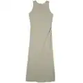 AMI Paris crepe sleeveless maxi dress - 317 SAGE