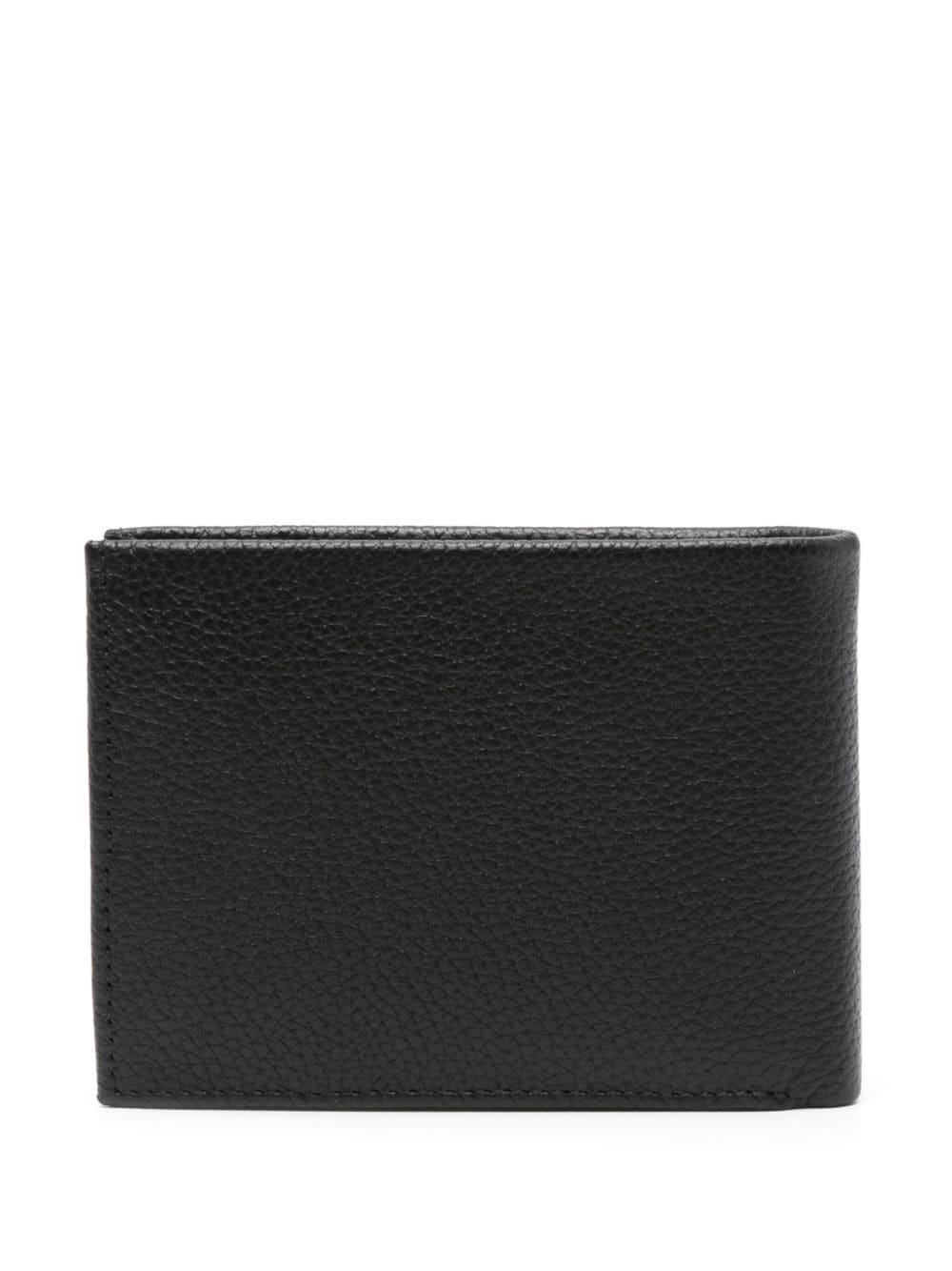 Calvin Klein logo-stamp leather wallet - Black