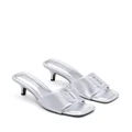 Marc Jacobs The Metallic J leather mules - Silver