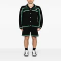 Casablanca logo-patch crochet tennis shorts - Black