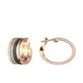 Boucheron 18kt yellow, white and rose gold Quatre Classic hoop diamond earrings
