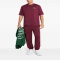 Lacoste logo-patch organic cotton track pants - Red