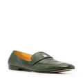 Madison.Maison Lock leather loafers - Green