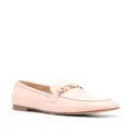 Casadei logo plaque leather loafers - Pink