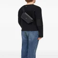 Ferragamo logo-print leather belt bag - Black