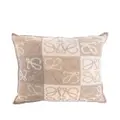 LOEWE Anagram-checkerboard wool cushion (54cm x 54cm) - White