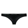 Calvin Klein logo-waistband slip-on briefs - Black