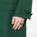 Bottega Veneta solid-rectangle chunky ring - Green