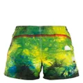 Sundek Golden Wave crinkled swim shorts - Green